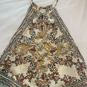 Free People Sofia Printed Handkerchief Halter Top